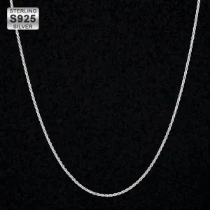 1.4mm Rope Chain in 925 Sterling Silver