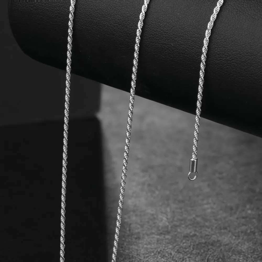 1.4mm Rope Chain in 925 Sterling Silver