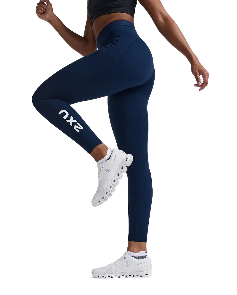 2XU Women&#x27;s Form Stash Hi-Rise Compression Tights Midnight/White | Buy 2XU Women&#x27;s Form Stash Hi-Rise Compression Tights Midnight/White here | Outnorth