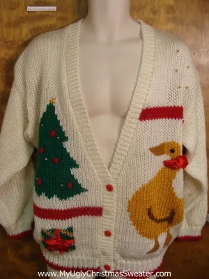 80s Christmas Duck Cheesy Christmas Sweater