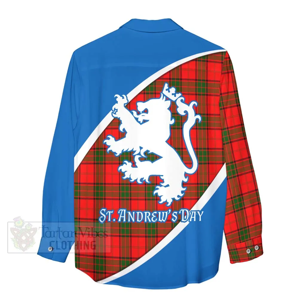 Adair Family Crest Tartan Women's Casual Shirt Celebrate Saint Andrew's Day in Style