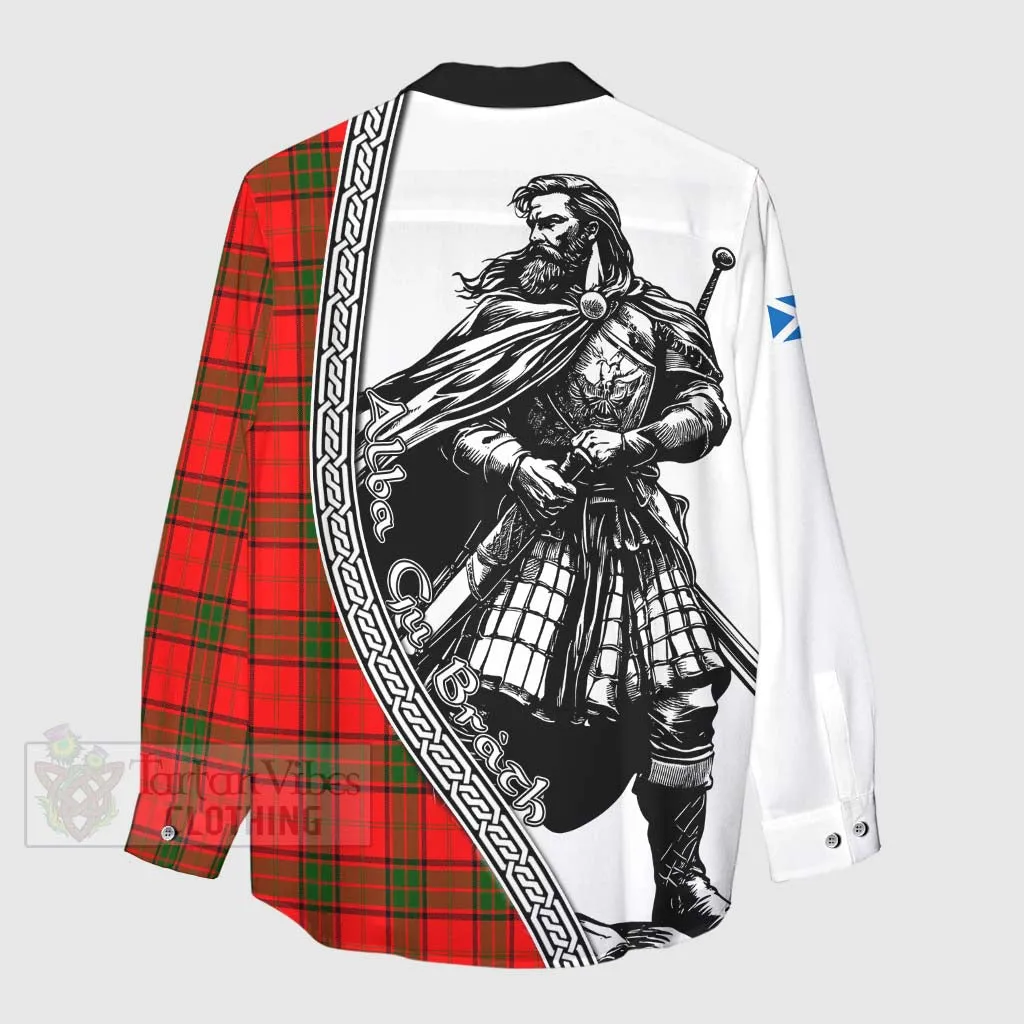 Adair Tartan Clan Crest Women's Casual Shirt with Highlander Warrior Celtic Style