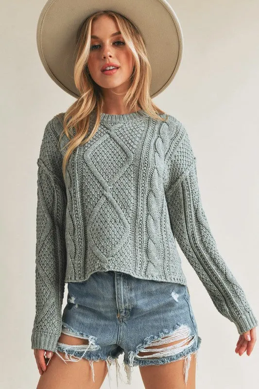 Aemi   Co Adela Cable Knit Sweater