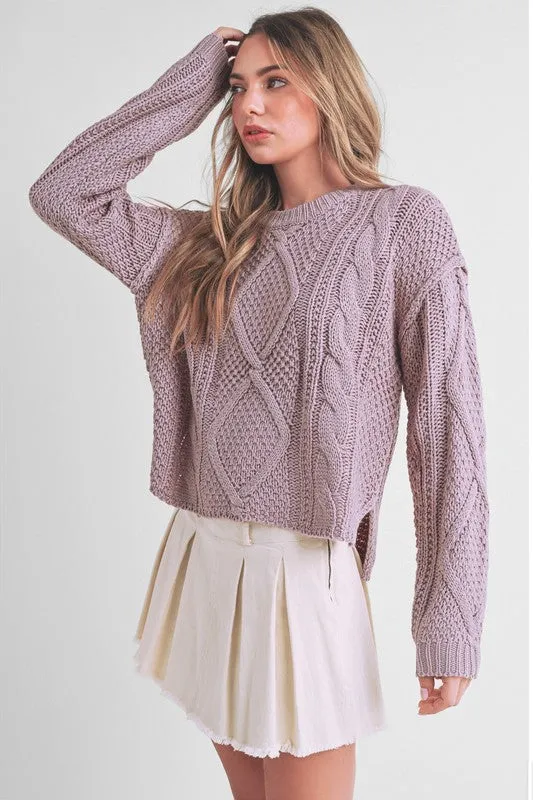 Aemi   Co Adela Cable Knit Sweater