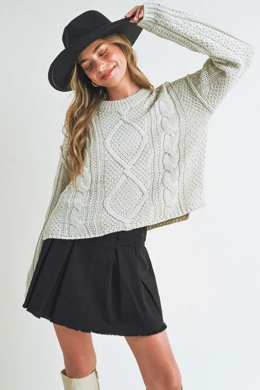 Aemi   Co Adela Cable Knit Sweater