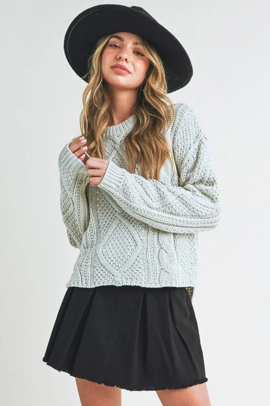 Aemi   Co Adela Cable Knit Sweater