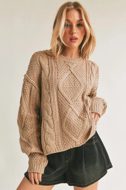 Aemi   Co Adela Cable Knit Sweater