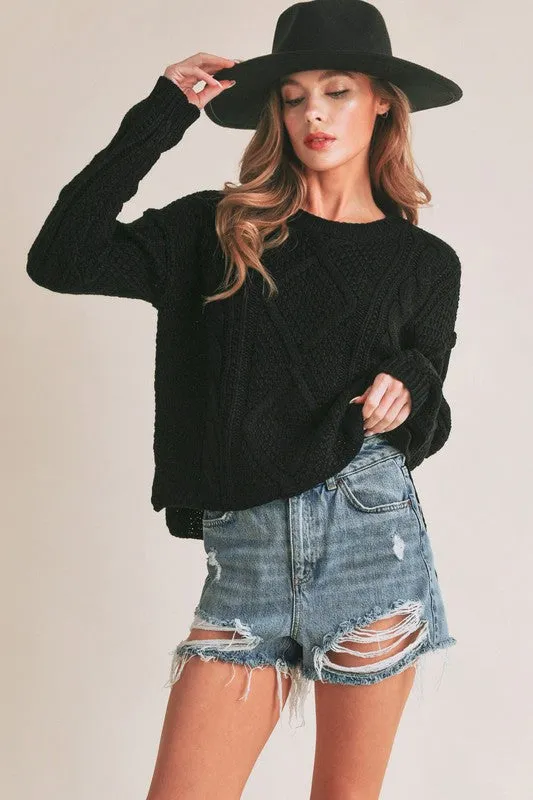 Aemi   Co Adela Cable Knit Sweater