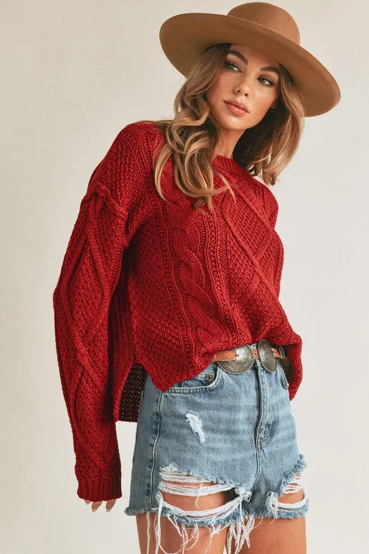 Aemi   Co Adela Cable Knit Sweater