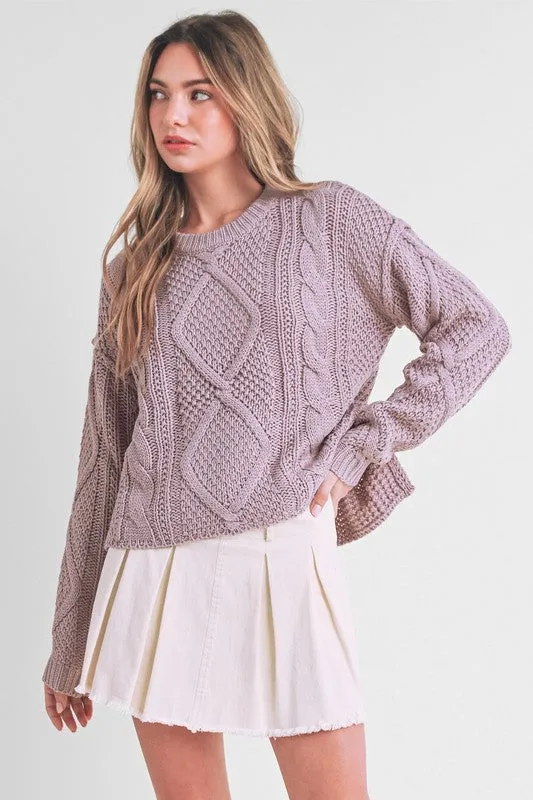 Aemi   Co Adela Cable Knit Sweater