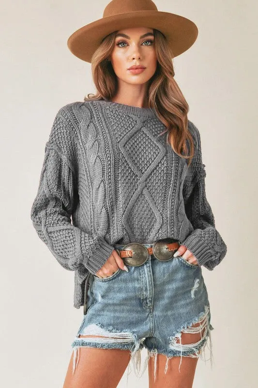 Aemi   Co Adela Cable Knit Sweater