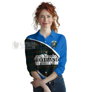 Allison Family Crest Tartan Women's Casual Shirt Celebrate Saint Andrew's Day in Style