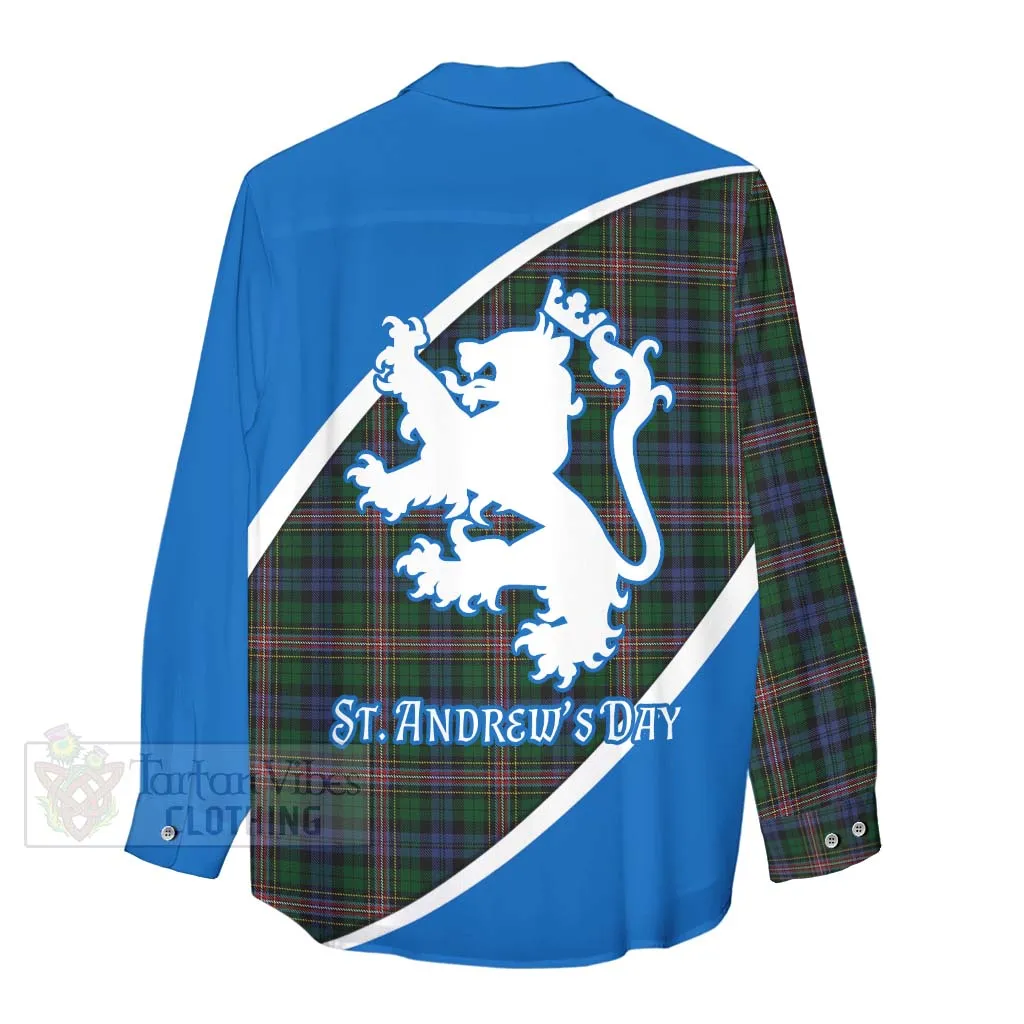 Allison Family Crest Tartan Women's Casual Shirt Celebrate Saint Andrew's Day in Style