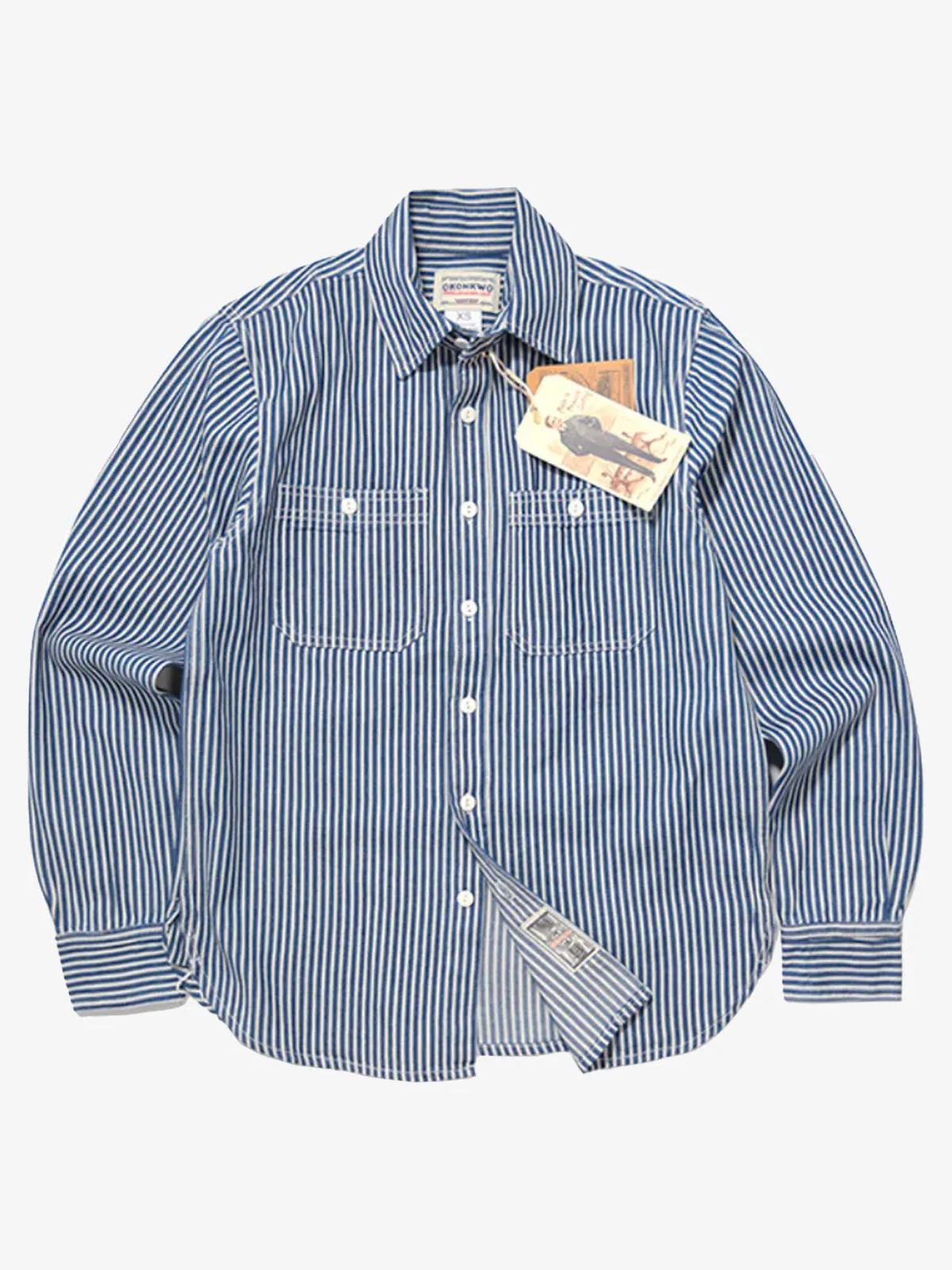 American Style Wabash Striped Long Sleeve Shirt