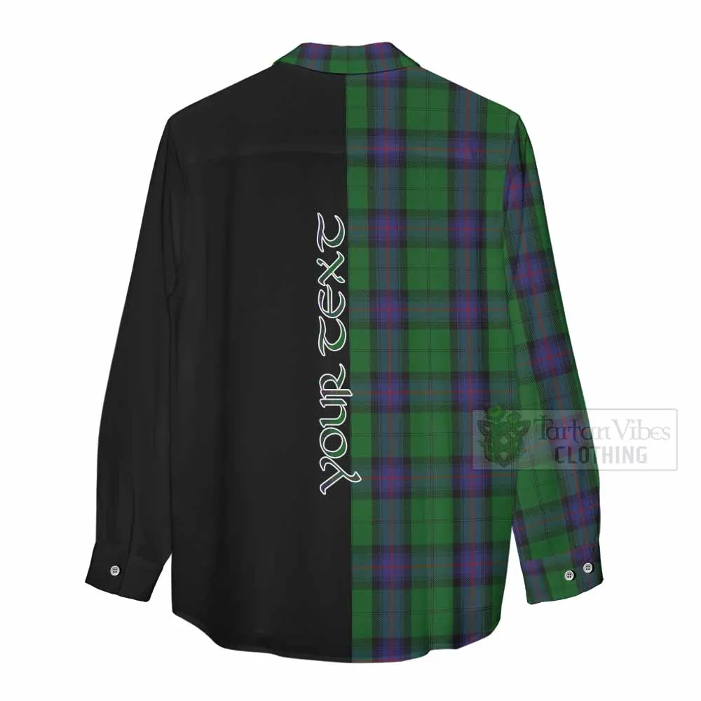 Armstrong Tartan Women's Casual Shirt with Family Crest and Half Of Me Style