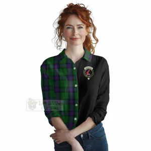 Armstrong Tartan Women's Casual Shirt with Family Crest and Half Of Me Style