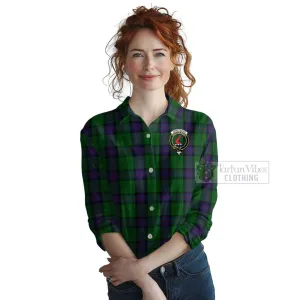 Armstrong Tartan Women's Casual Shirt with Family Crest Celtic Skull Style