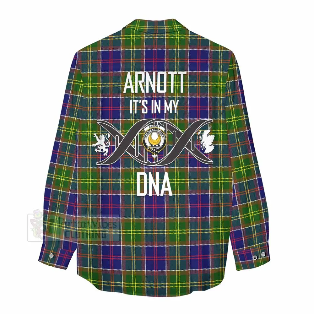 Arnott Tartan Women's Casual Shirt with Family Crest DNA In Me Style