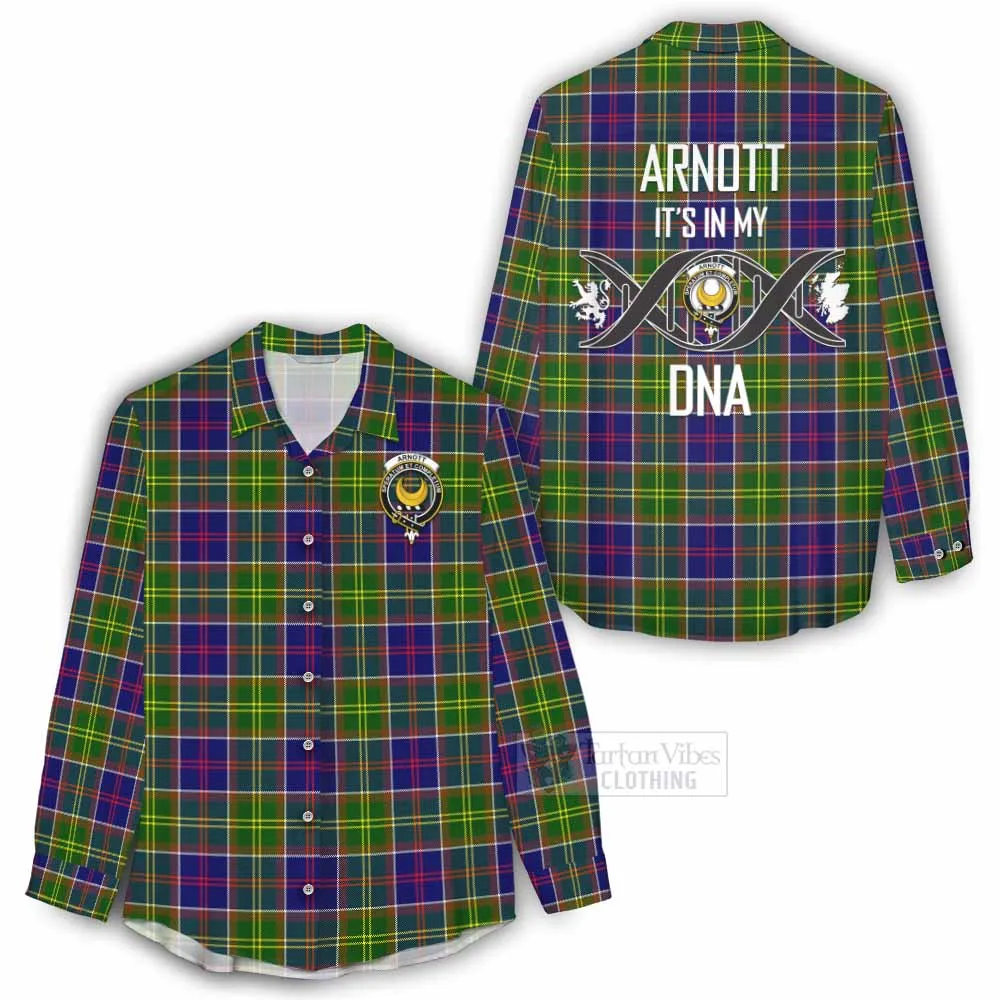 Arnott Tartan Women's Casual Shirt with Family Crest DNA In Me Style