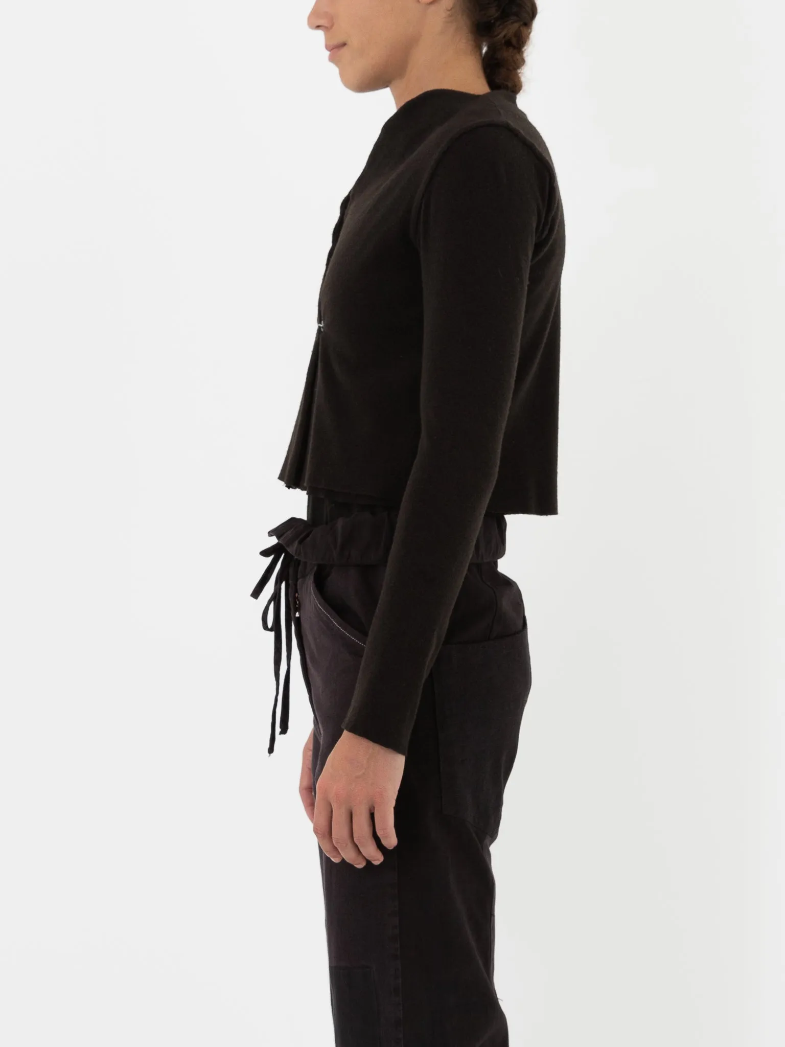 Atelier Suppan Short Round Hook Cardigan