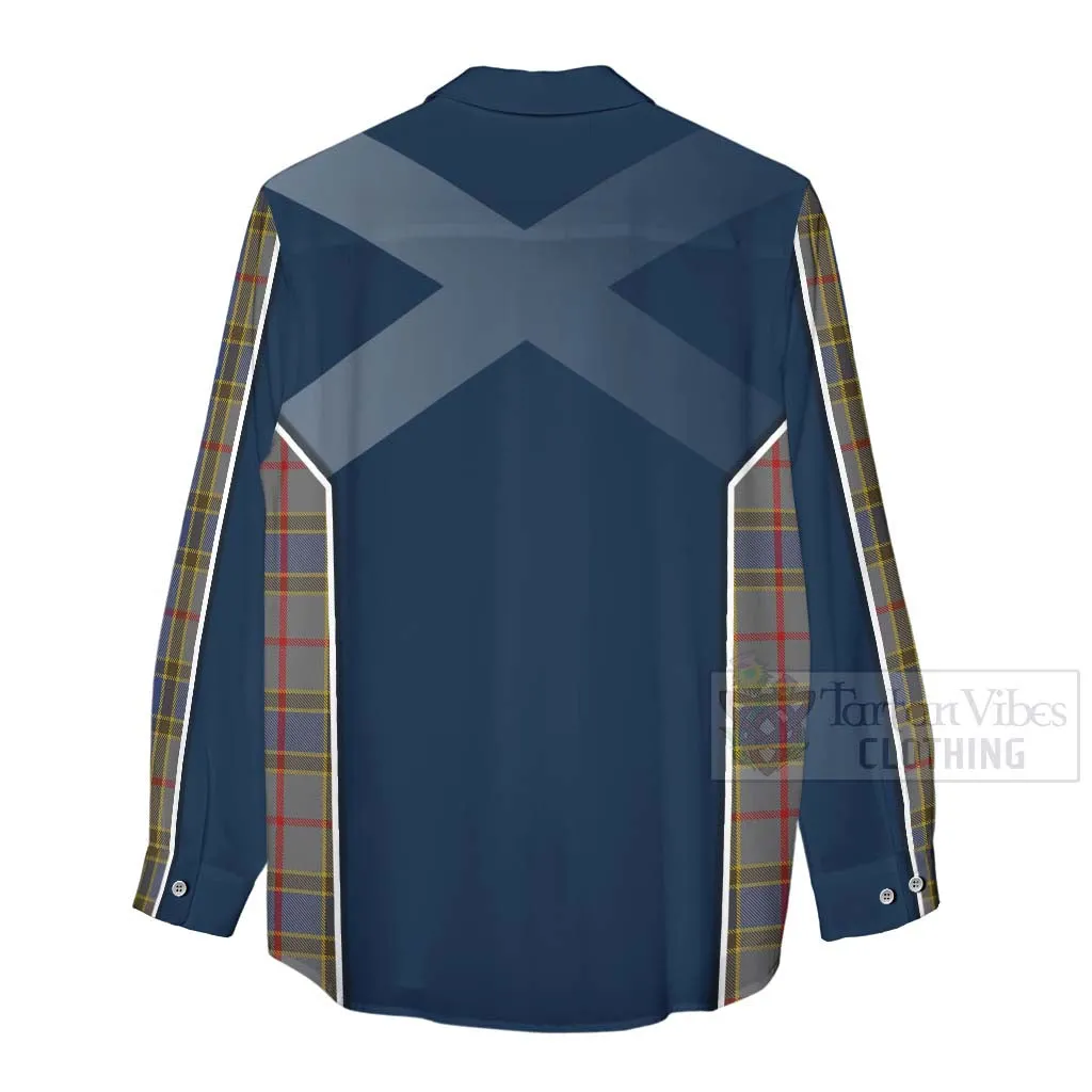 Balfour Tartan Women's Casual Shirt with Family Crest and Scottish Thistle Vibes Sport Style