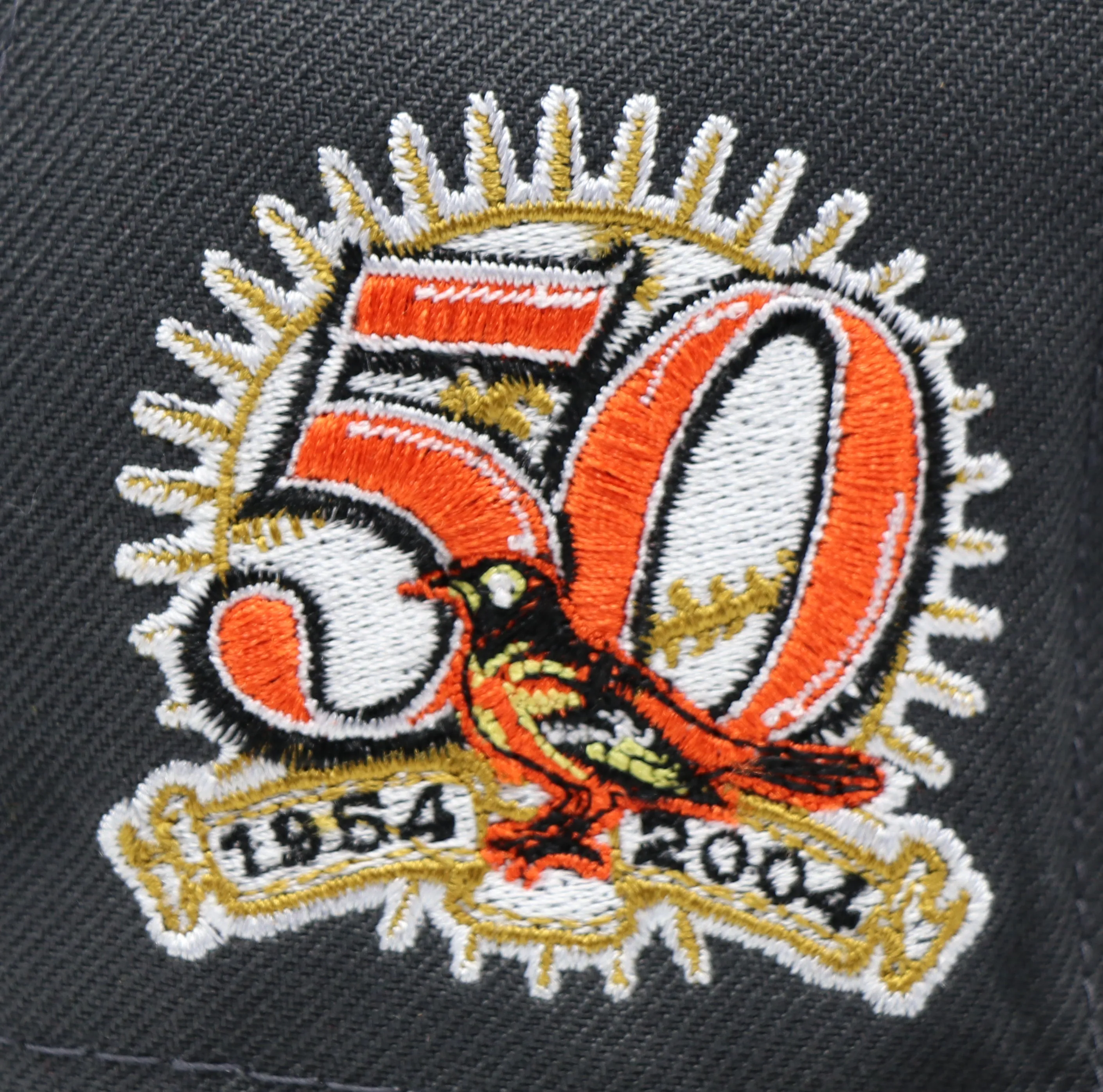 BALTIMORE ORIOLES (DK-GREY) (50TH ANNIVERSARY) NEW ERA 59FIFTY FITTED