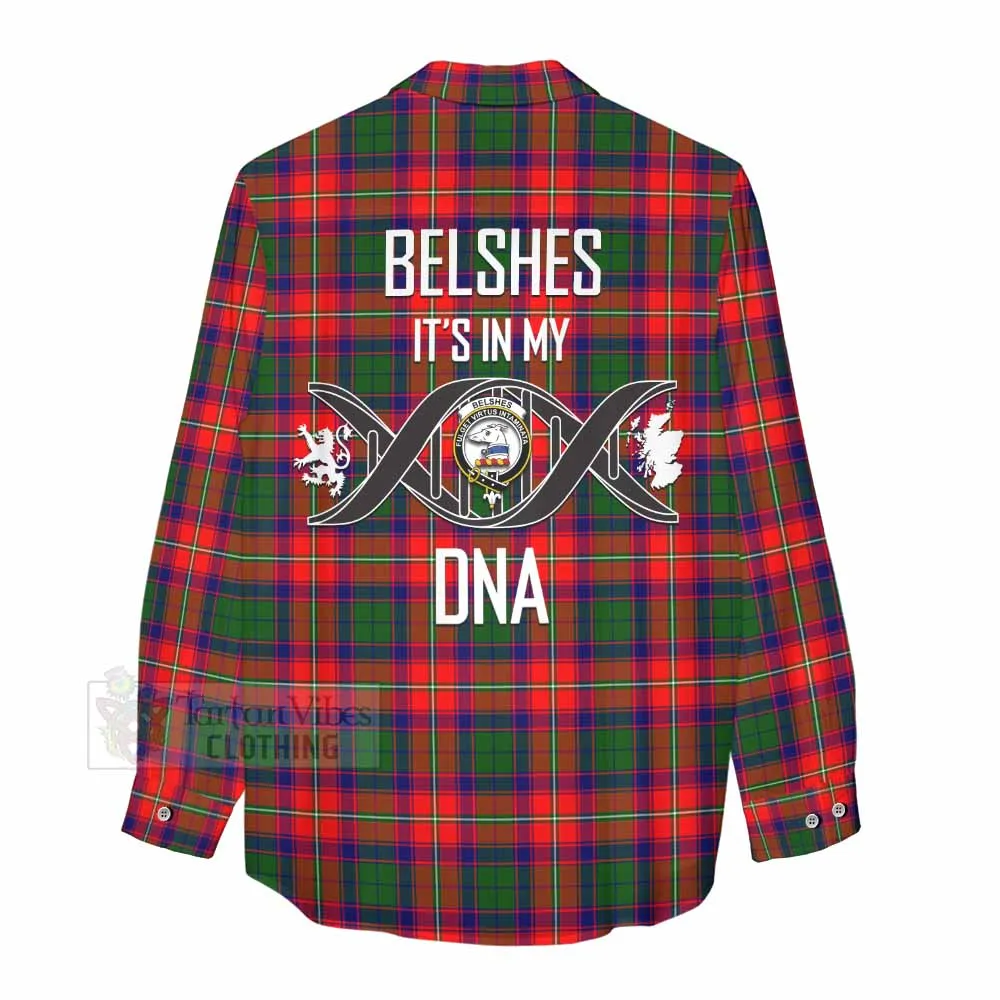 Belshes (Belsches) Tartan Women's Casual Shirt with Family Crest DNA In Me Style