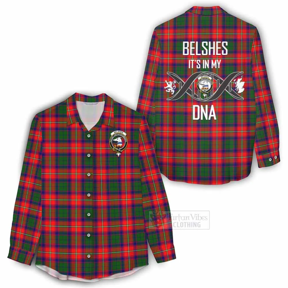 Belshes (Belsches) Tartan Women's Casual Shirt with Family Crest DNA In Me Style