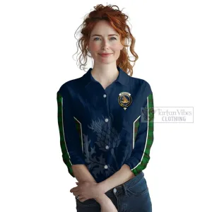 Beveridge Tartan Women's Casual Shirt with Family Crest and Scottish Thistle Vibes Sport Style