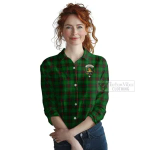 Beveridge Tartan Women's Casual Shirt with Family Crest Celtic Skull Style