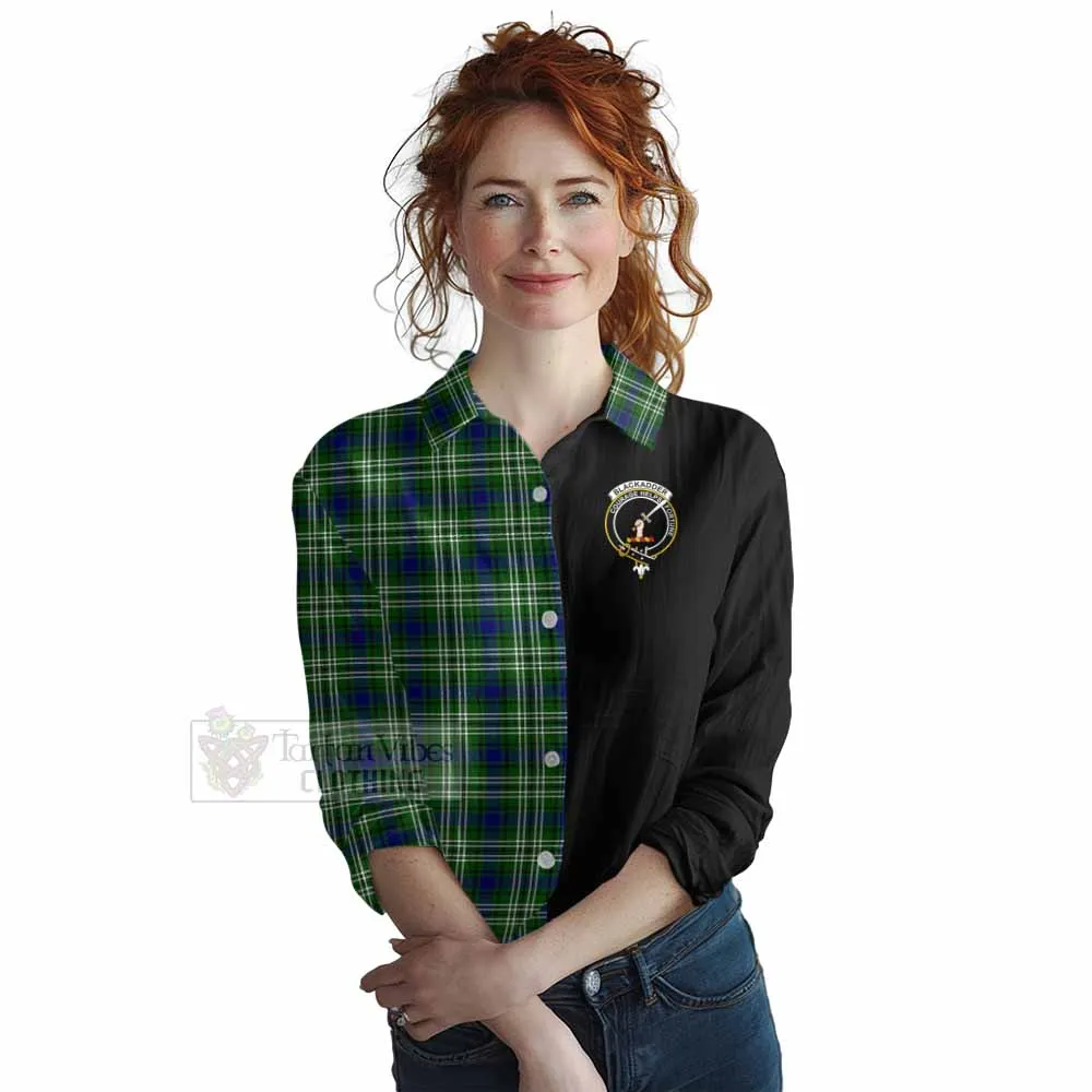 Blackadder Tartan Women's Casual Shirt with Family Crest and Half Of Me Style