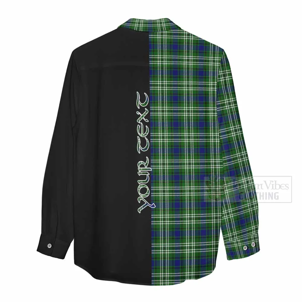 Blackadder Tartan Women's Casual Shirt with Family Crest and Half Of Me Style