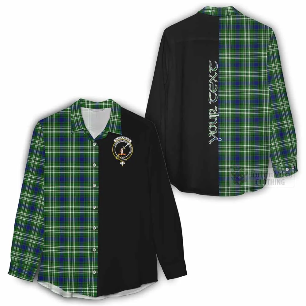 Blackadder Tartan Women's Casual Shirt with Family Crest and Half Of Me Style