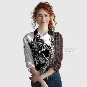 Borthwick Tartan Clan Crest Women's Casual Shirt with Highlander Warrior Celtic Style