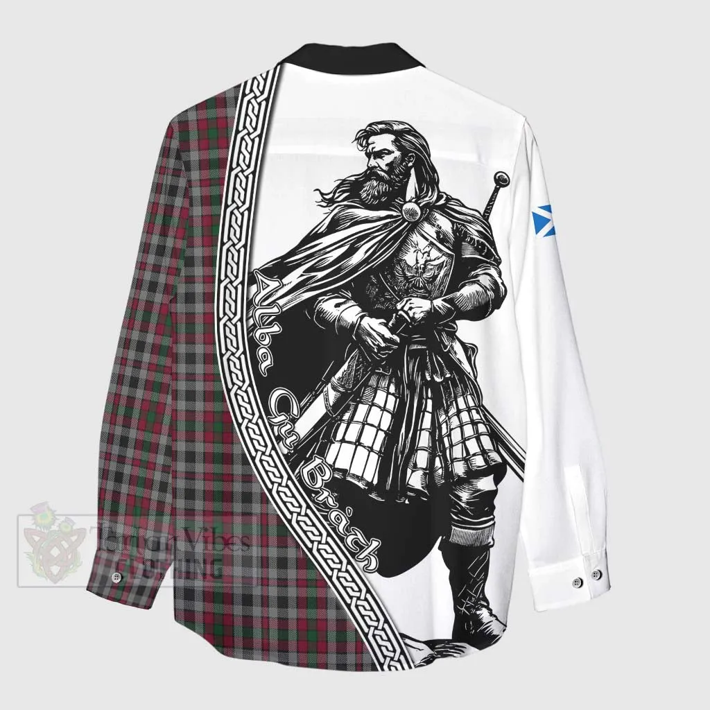 Borthwick Tartan Clan Crest Women's Casual Shirt with Highlander Warrior Celtic Style