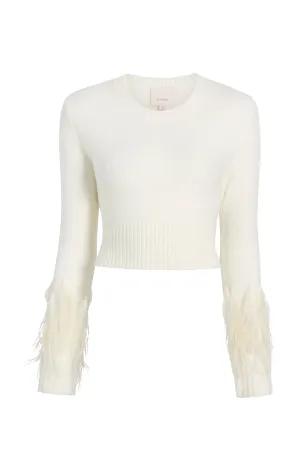 Briana Feather Crewneck Pullover