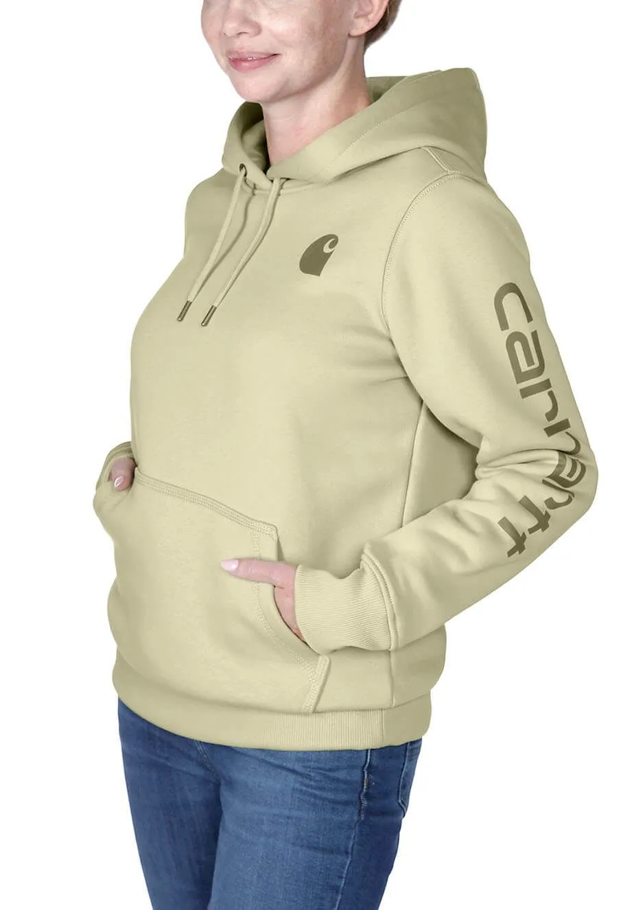 Carhartt&#x20;Work&#x20;Hoodie&#x20;Sleeve&#x20;Logo&#x20;Women&#x20;102791&#x20;-&#x20;Dried&#x20;Clay