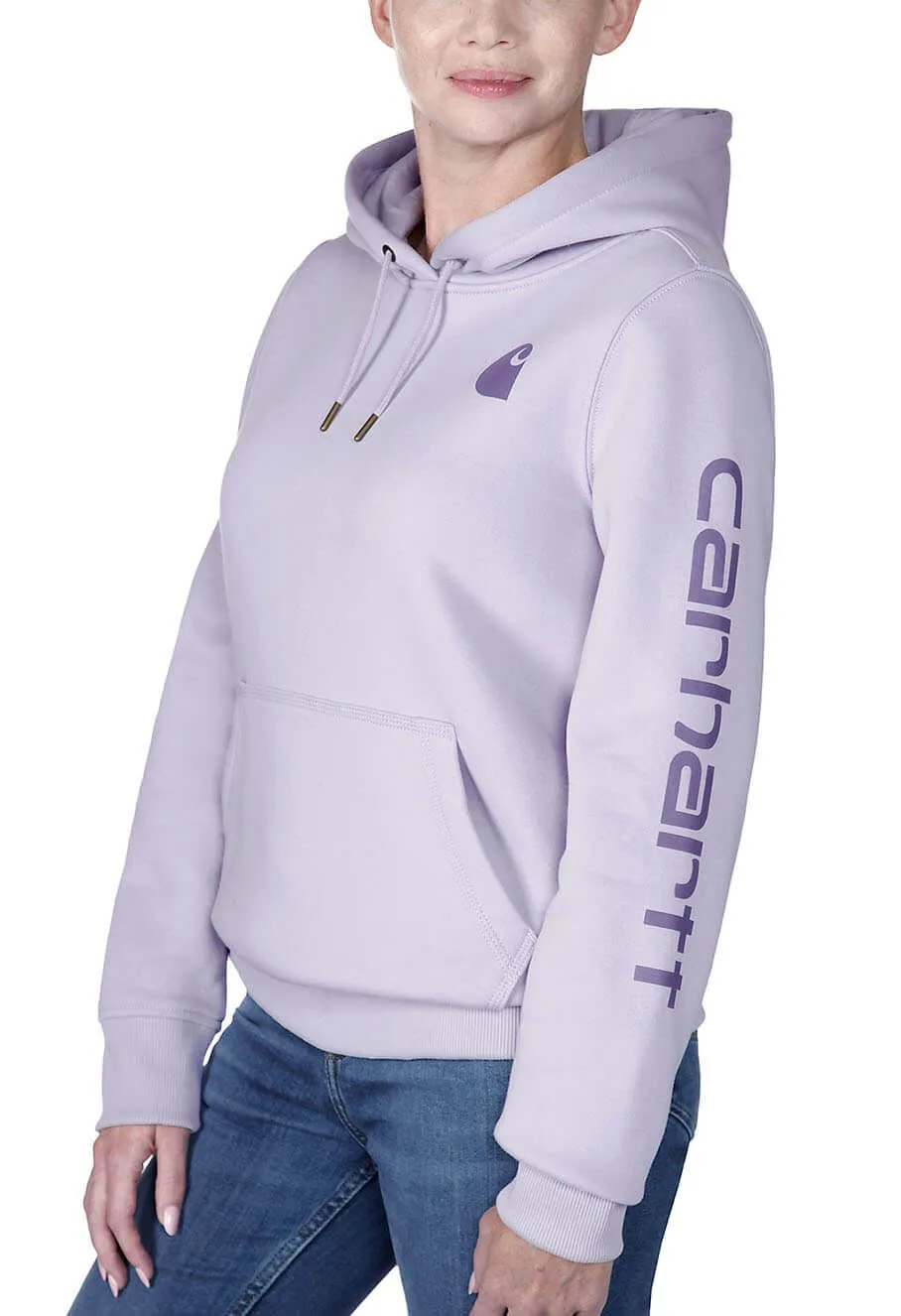 Carhartt&#x20;Work&#x20;Hoodie&#x20;Sleeve&#x20;Logo&#x20;Women&#x20;102791&#x20;-&#x20;Lilac&#x20;Haze