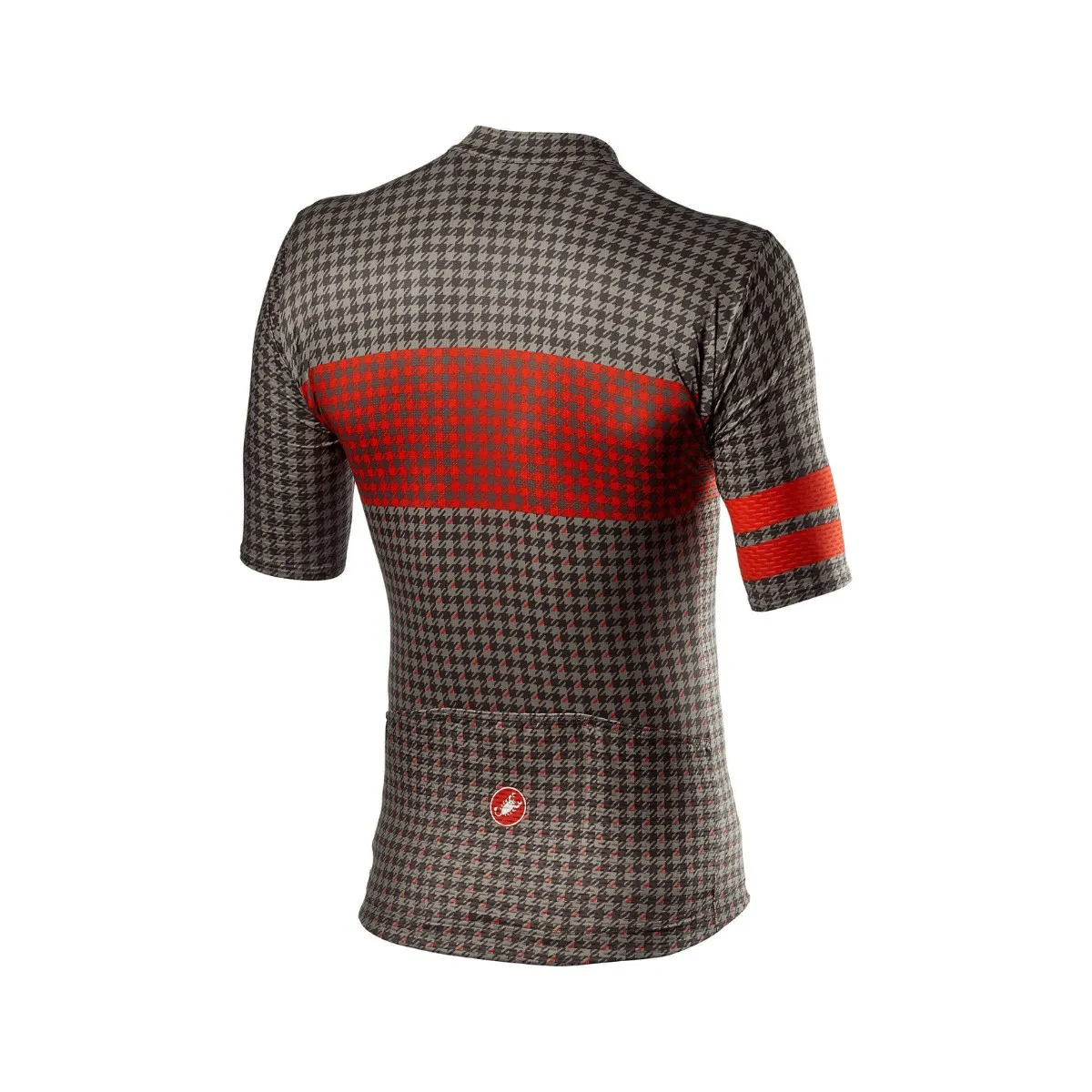 Castelli Maison Jersey Bark Green Fiery Red