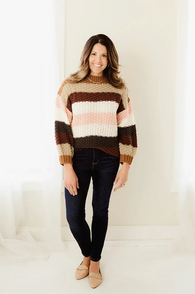 Chunky Knit Stripe Pullover