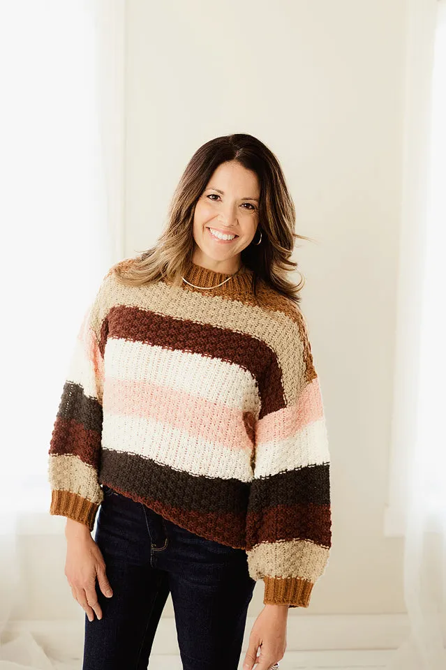 Chunky Knit Stripe Pullover