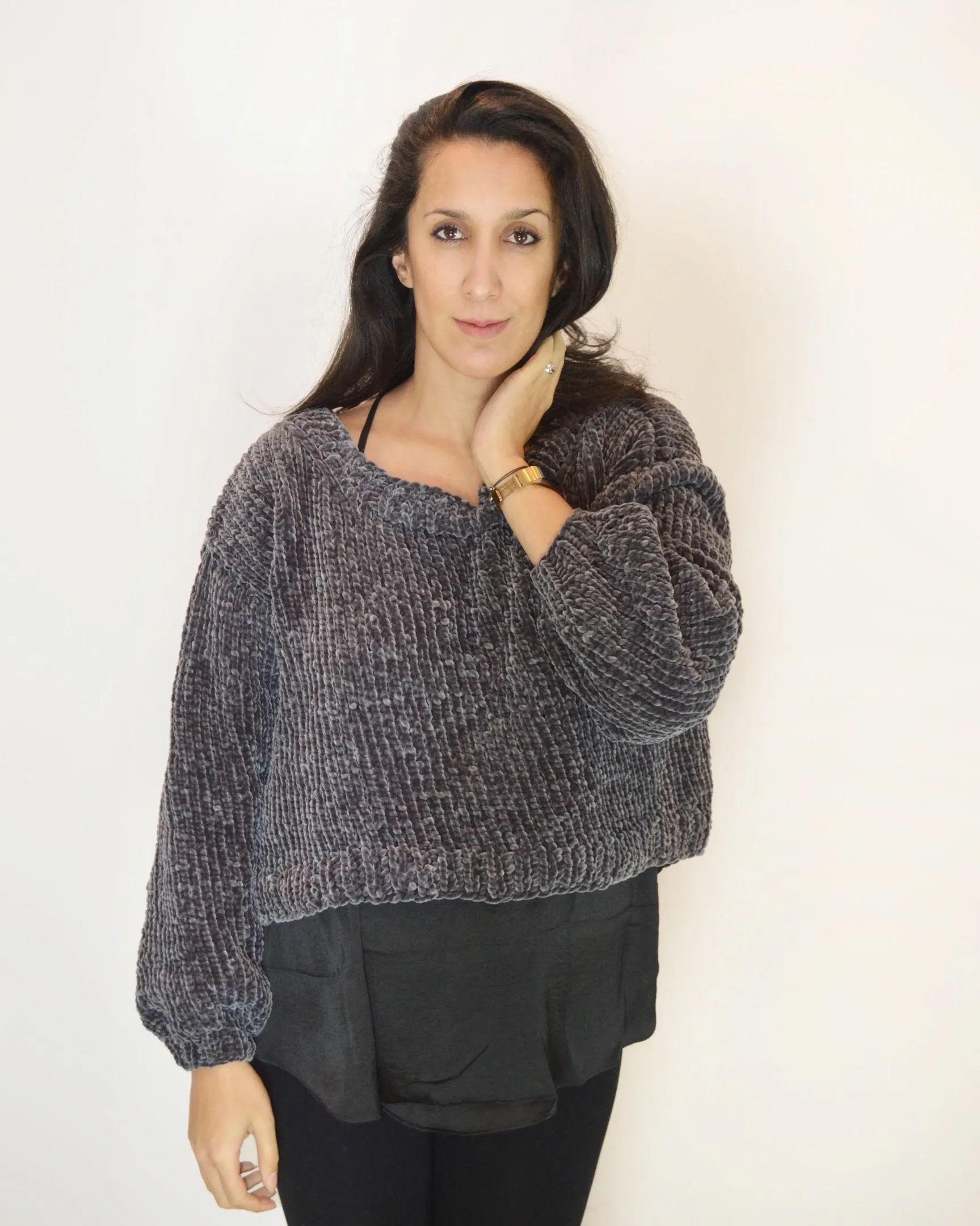 Chunky Velvet Top - Downloadable Knitting Pattern