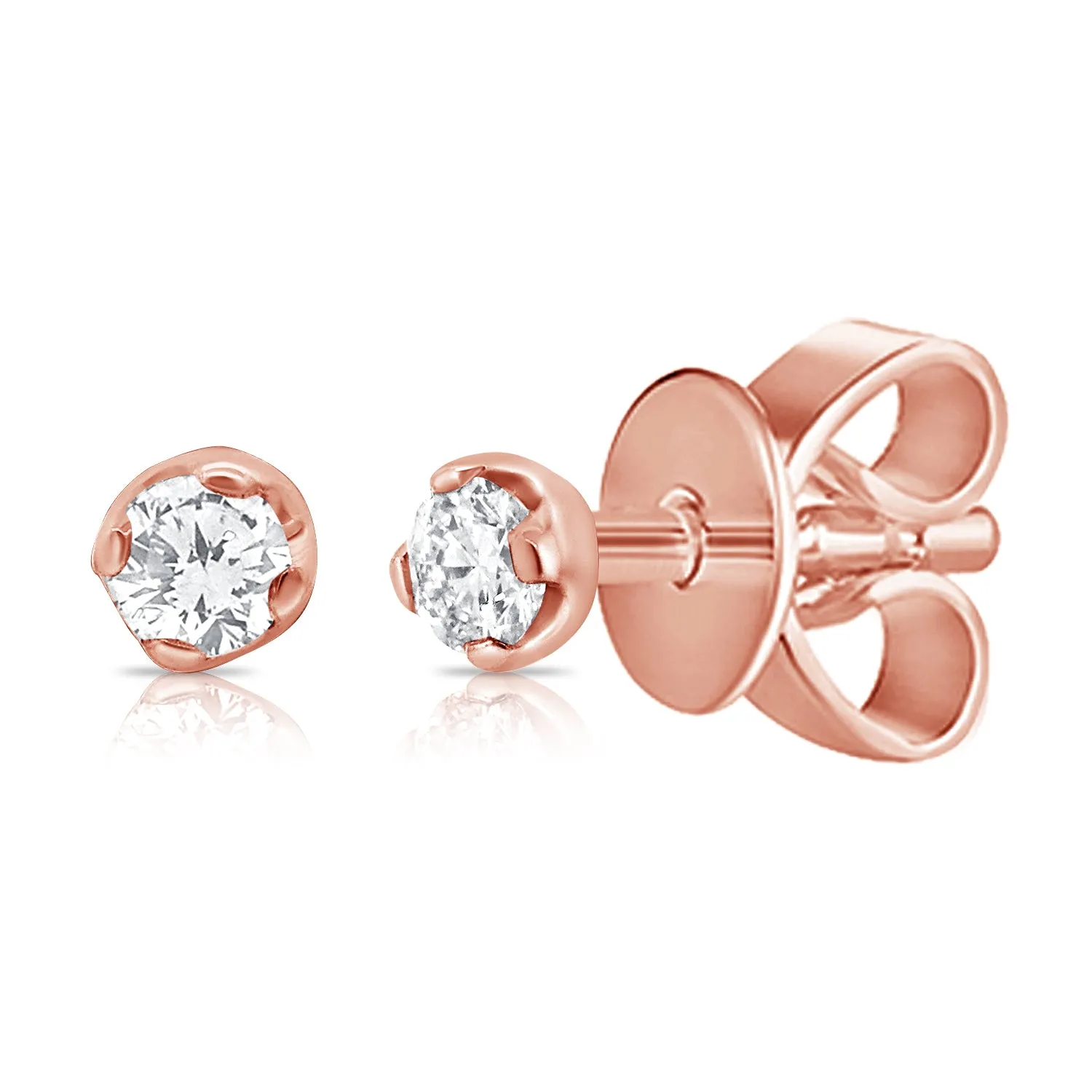 Classic 4 Prong Diamond Stud Earrings