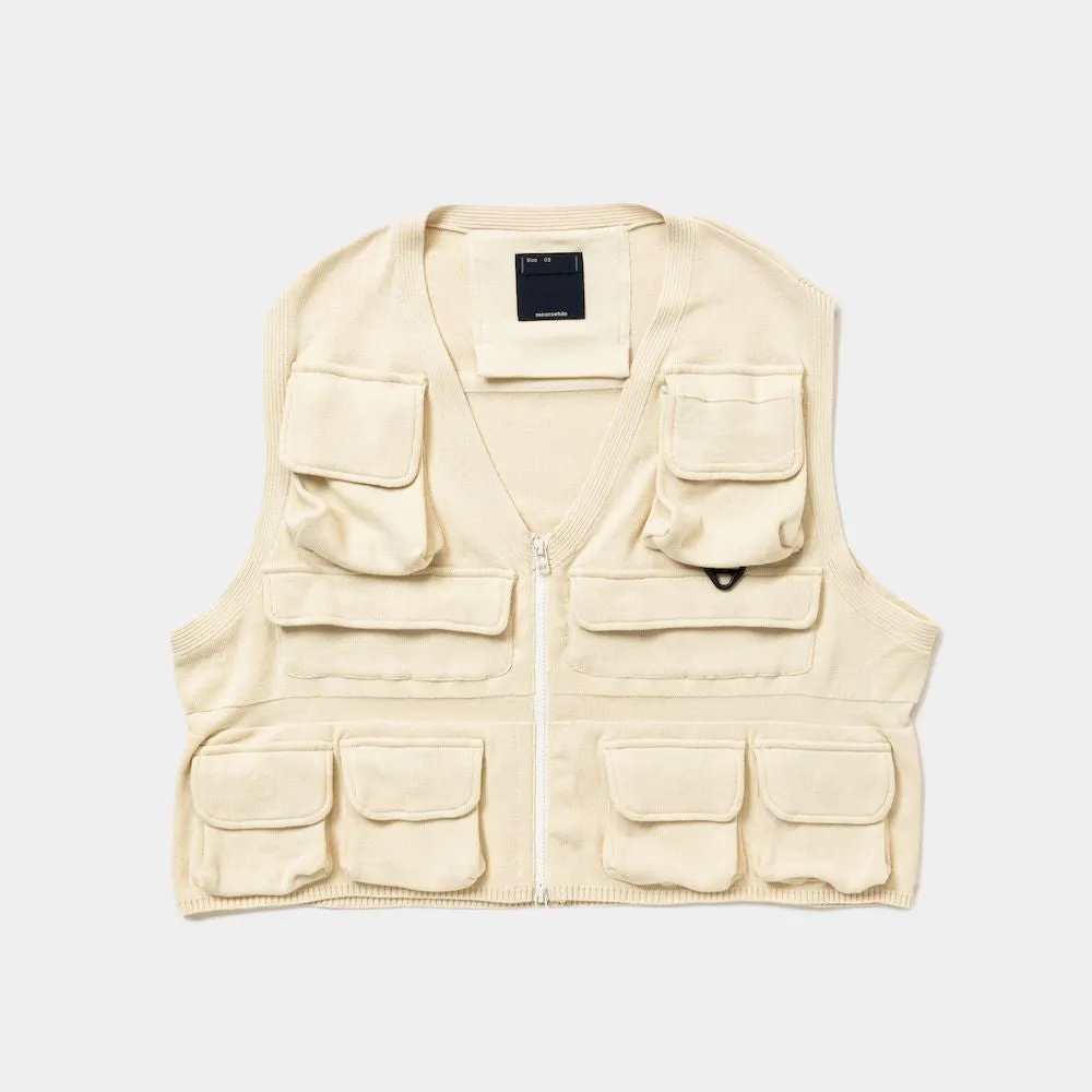 Cotton Knit Luggage Vest (Bone) / MW-KT24103