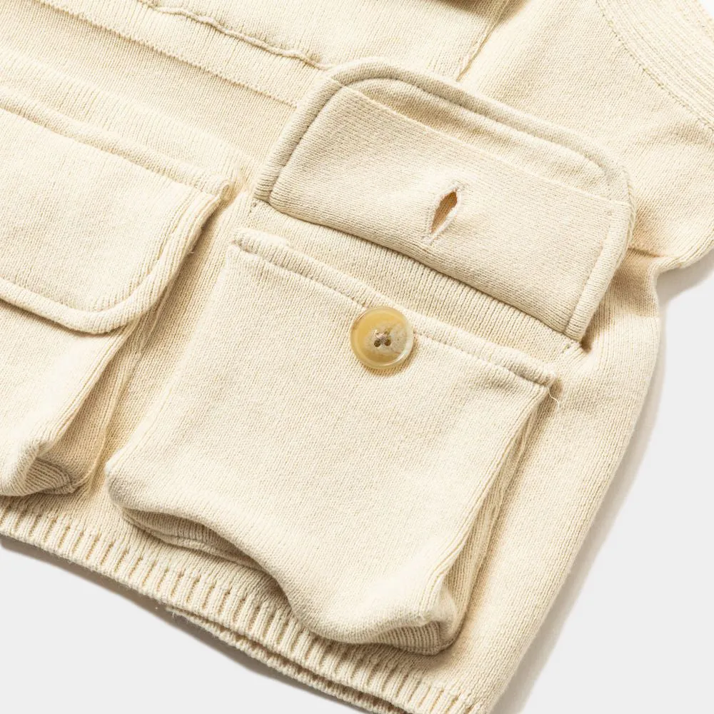 Cotton Knit Luggage Vest (Bone) / MW-KT24103