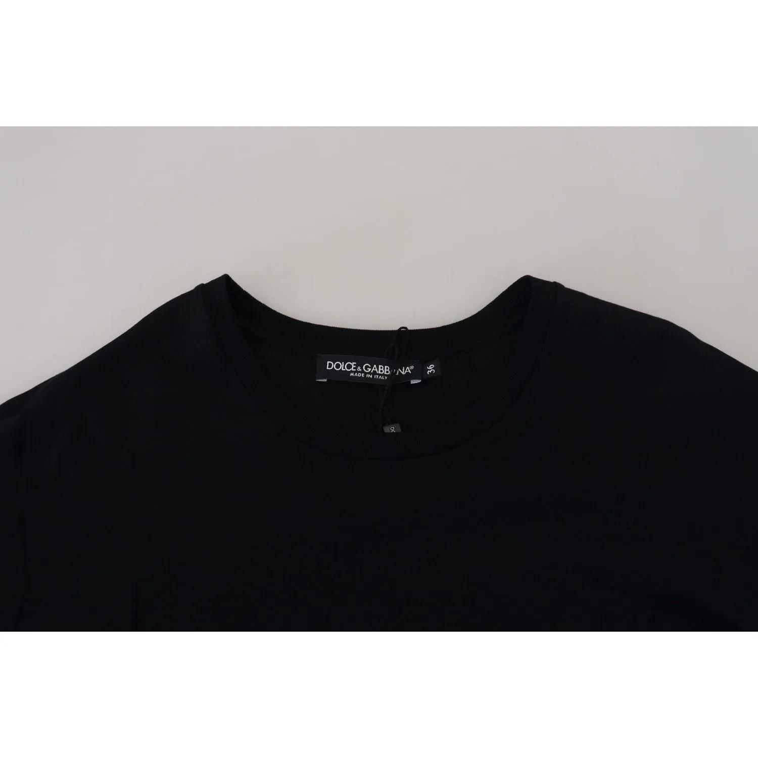 Dolce & Gabbana Elegant Black Cotton Short Sleeve Tee