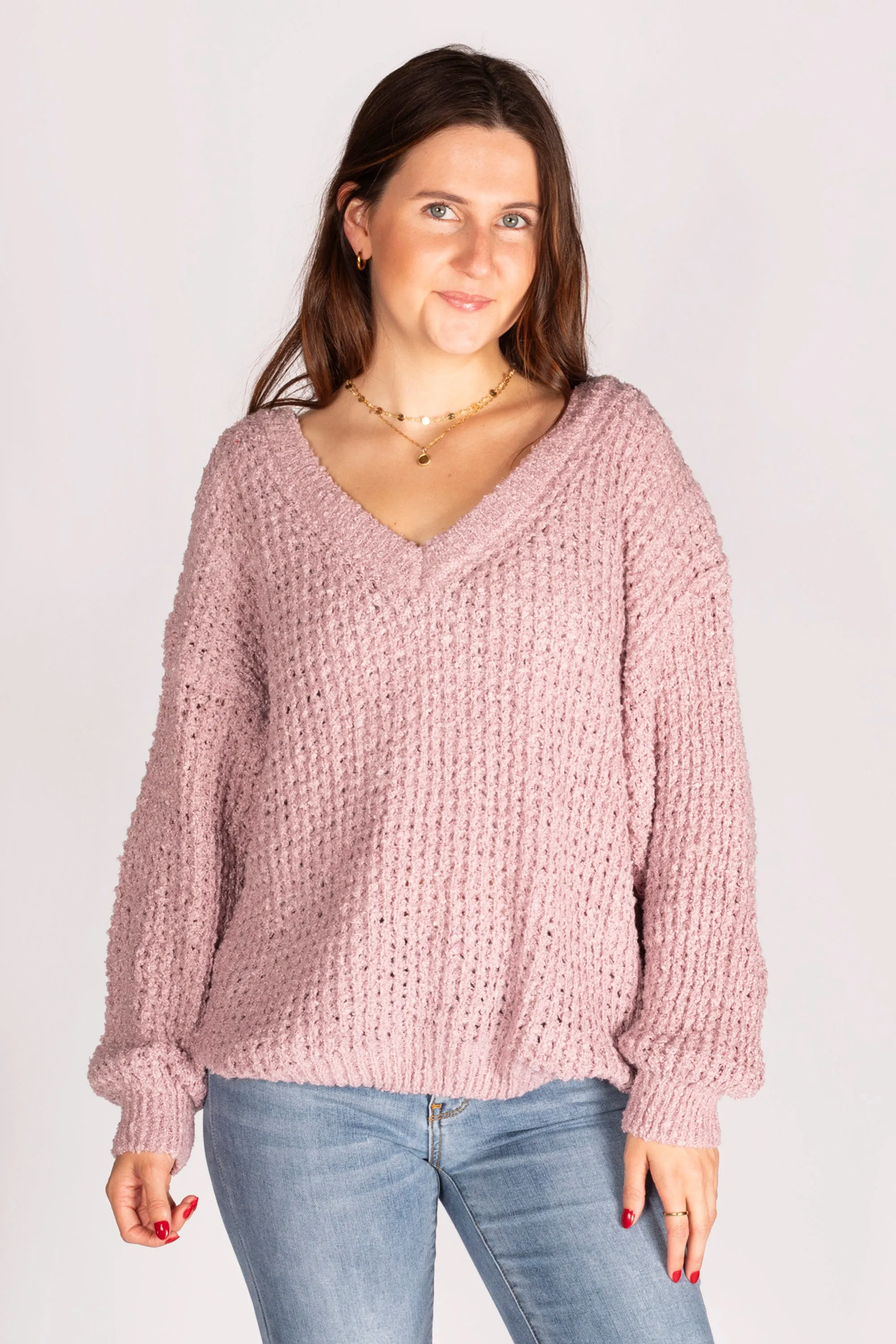 Dusty Lavender Chunky Knit Sweater - FINAL SALE