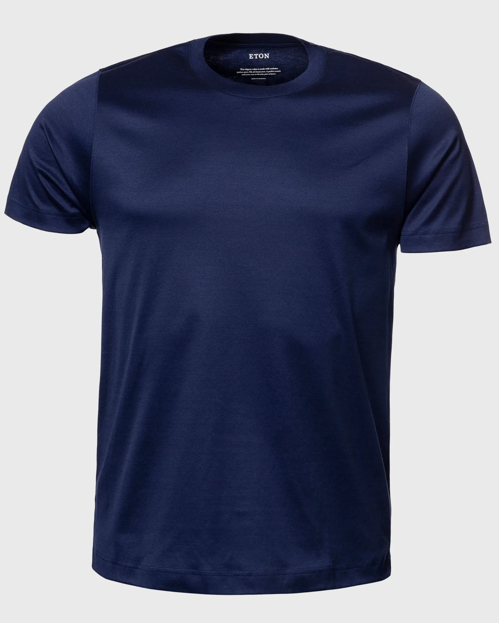 ETON 10000235626 SS FILO DI SCOZIA BLUE CREW T-SHIRT