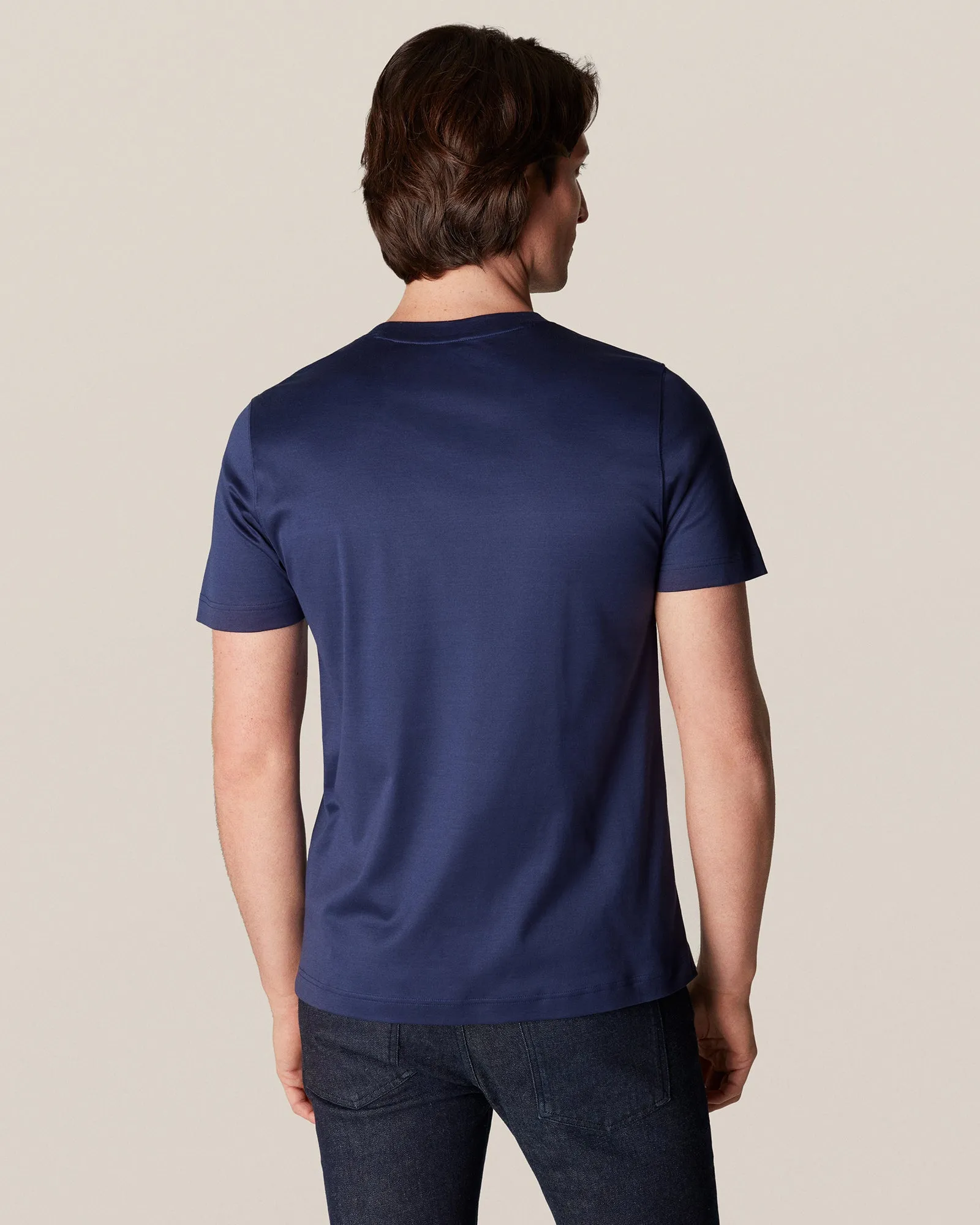 ETON 10000235626 SS FILO DI SCOZIA BLUE CREW T-SHIRT