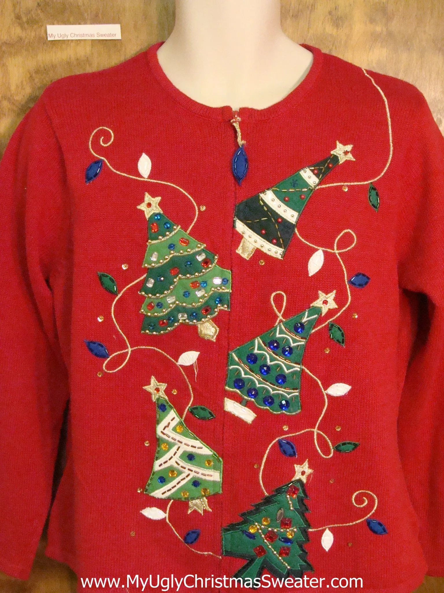 Falling Trees 2sided Horrible Christmas Sweater